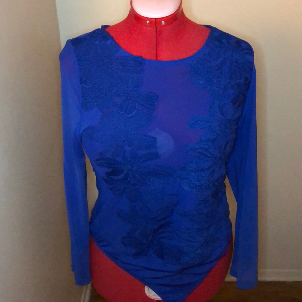 Sheer Flower Detailed Bodysuit